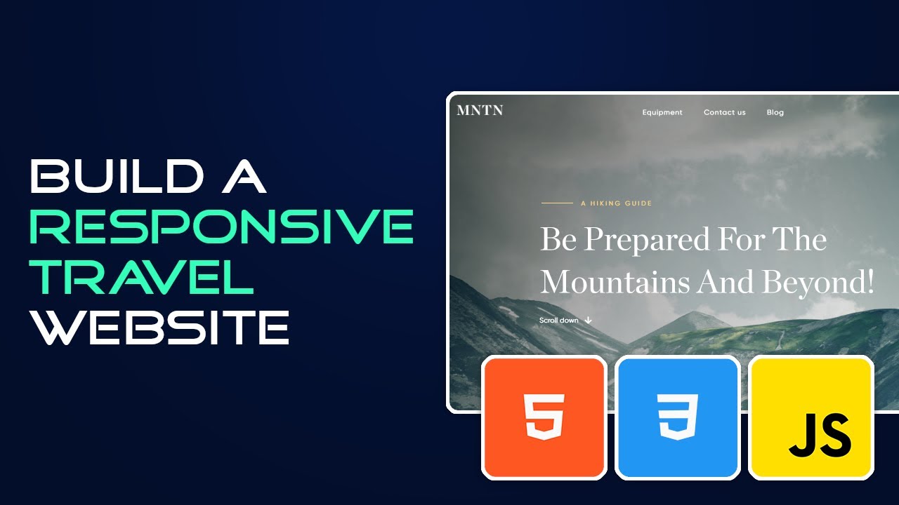 Build A Responsive Travel Website With HTML, CSS, and JavaScript | Full ...