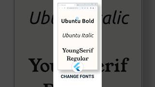 How to change Fonts in Flutter.