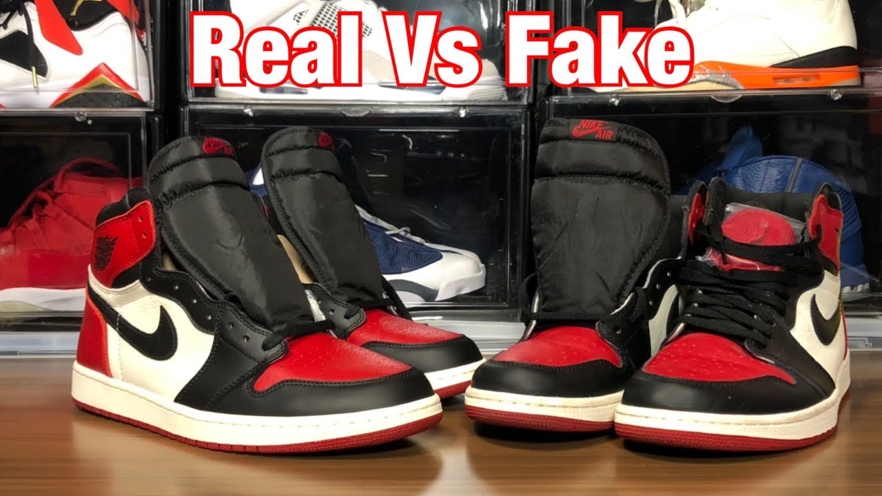 Air Jordan 1 Bred toe Real Vs Fake 