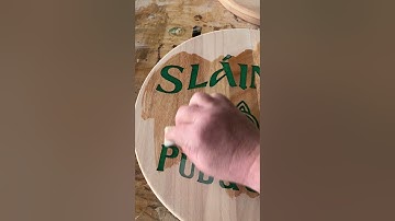 Bar sign with epoxy inlay