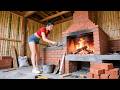 Building A Giant Brick Stove Kitchen 🔥 Traditional Farm Cooking Stove Rebuild From Scratch