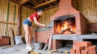 Building A Giant Brick Stove Kitchen 🔥 Traditional Farm Cooking Stove Rebuild From Scratch