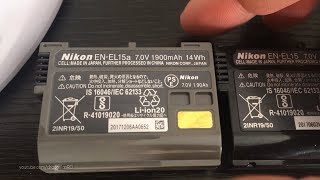 Nikon EN-EL15a Battery Test if Genuine
