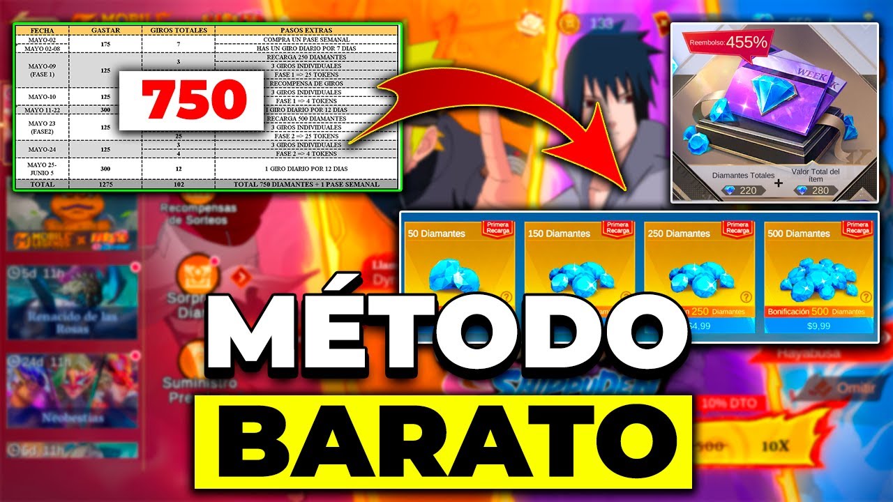 SKINS de NARUTO en MENOS de 1K de DIAMANTES - MLBB