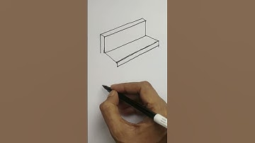 How to draw a sofa in 3d perspective for beginners #drawing  #shorts