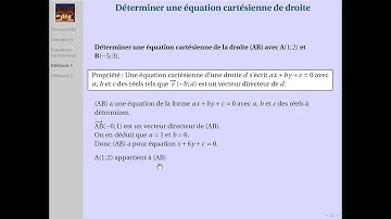 Équation cartésienne d
