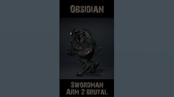 Obsidian Swordman Arm2 Brutal 360 #character #rogerkint #animation #gaming #unity #unreal #obsidian