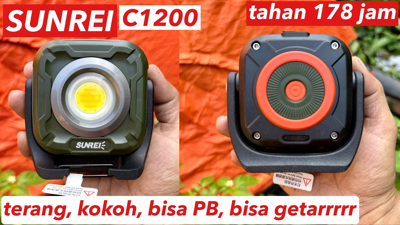 SUNREI C1200 lampu portabel flood heavy duty multifungsi cahaya terang bisa ubah warna