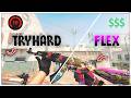 Tryhard VS Flex CS2 SKINS