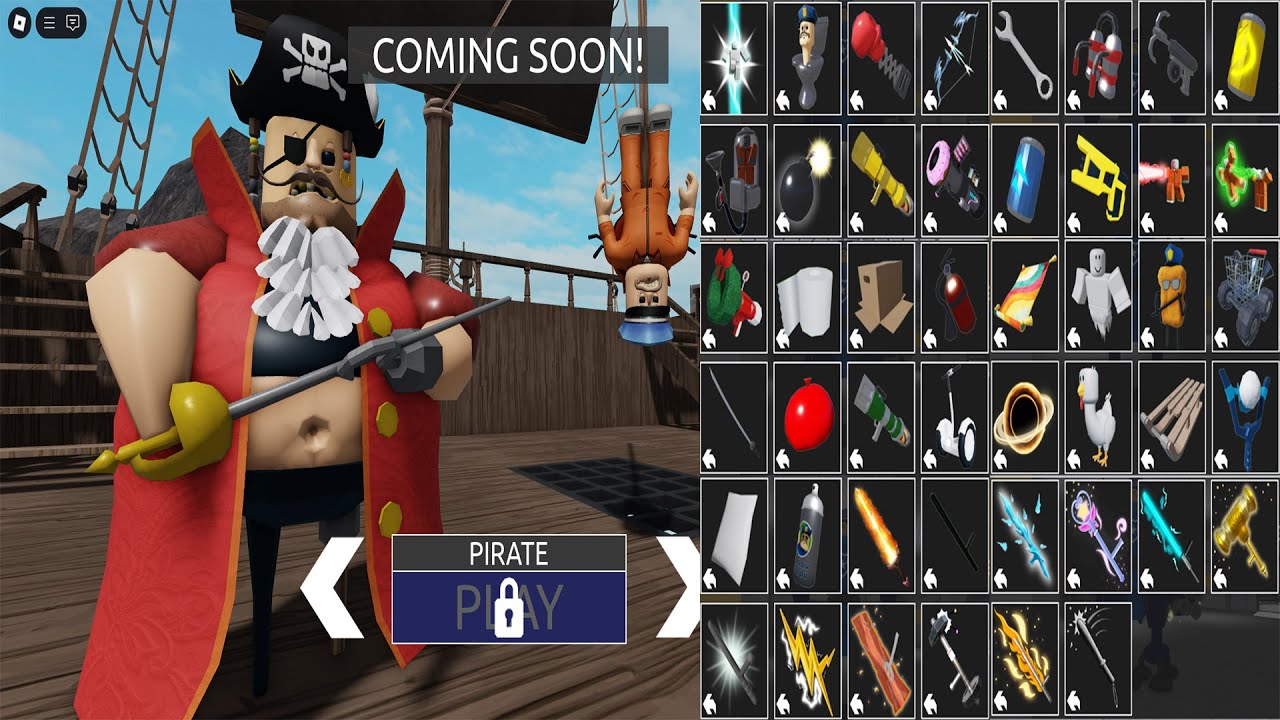 BARRY'S PRISON RUN! (OBBY) PIRATE MODE COMING SOON UPDATE All Items & Morphs Unlocked Full Gameplay