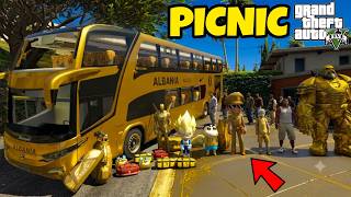 Franklin and Shinchan Plane A Road Trip With Luxury BUS From Los Santos To North Yankton IN GTA 5