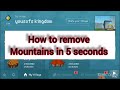 Block craft 3d : building simulator.  How to remove mountains quickly,  in 5 seconds