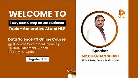 1 Day Bootcamp on Data Science | Generative AI & NLP Webinar