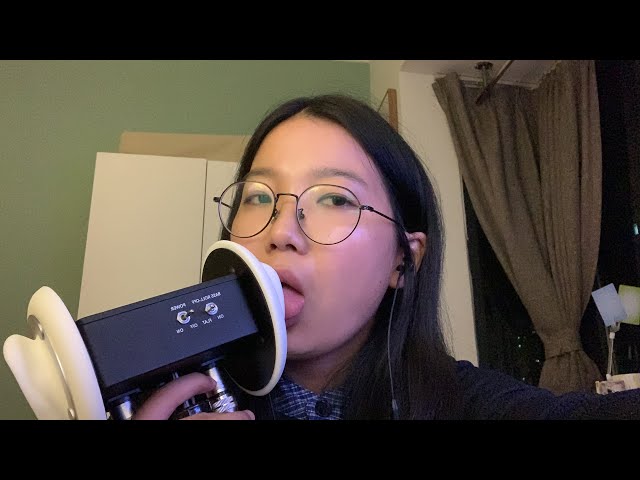ASMR tingly ear licking sound