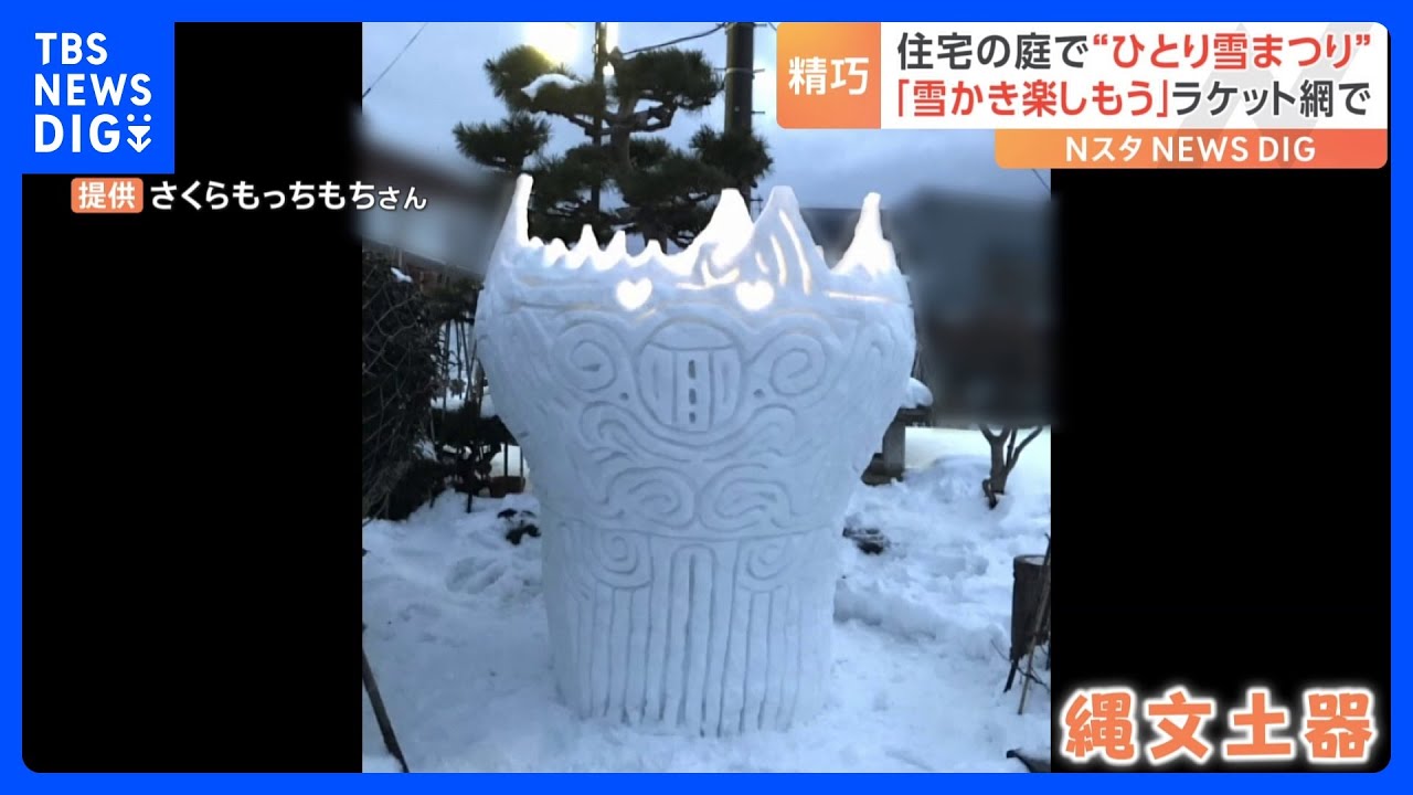 「素人とは思えないクオリティー」精巧な雪像の数々　住宅の庭で“ひとり雪まつり”｜TBS NEWS DIG