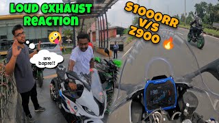 Hogayi tadgi wali drag race||S1000rr v/s z900🔥||aur loud exhaust ne ki dimag kharab 😱