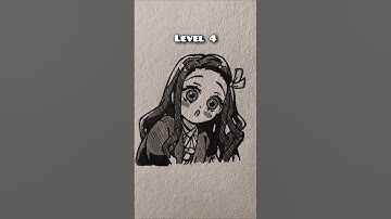 How to draw Nezuko in different level #nezukokamado #demonslayer #anime #drawing #animeart #sketch