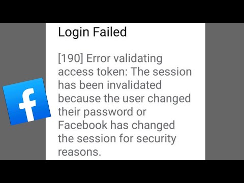 Facebook Fix [190] Error validating access token: The session has been invalidated... Problem