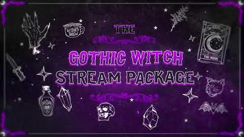 Gothic Witch Twitch Stream Package | Animated Stream Overlay