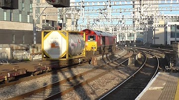 DB Cargo UK Class 66 no: 66065 @ Cardiff Central {609L} 16/10/2019.