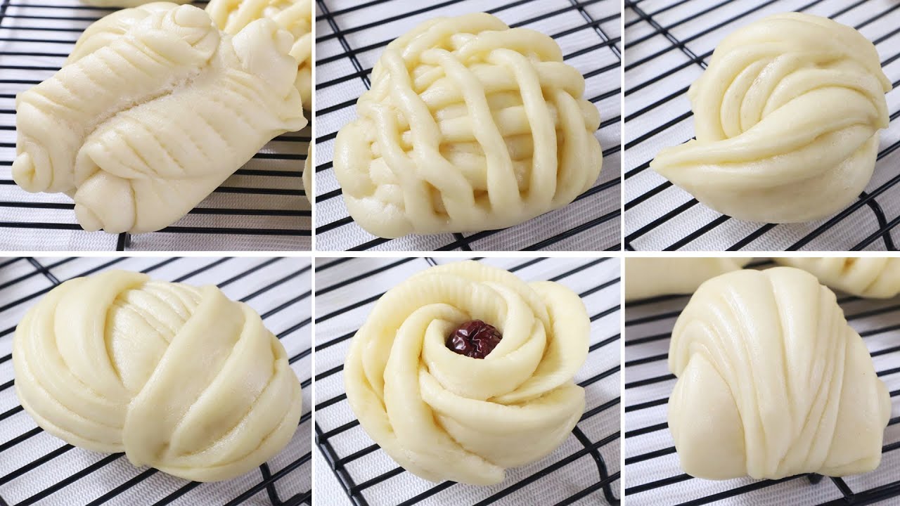 馒头花卷怎么做才能暄软好吃、不回缩不塌陷 ! 馒头花卷创意造型10余种 ▏10 different dough shapes ▏Bun Shapes  ▏佳宝妈美食 Gabaomom Cuisine