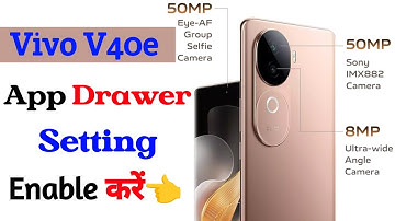 vivo v40e turn on app drawer setting| app drawer setting enable on vivo v40e | technical vijay