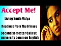Accept Me by Living Smile Vidya Summary In Malayalam. Readings From The Fringes. Second semester. image