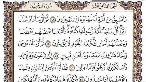 سورة المؤمنون من آية ٤٣-٥٩ محمد ايوب