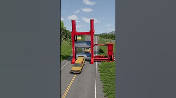 Cars vs Large Roller - Beamng Drive  #beamngdrive #crashdrive