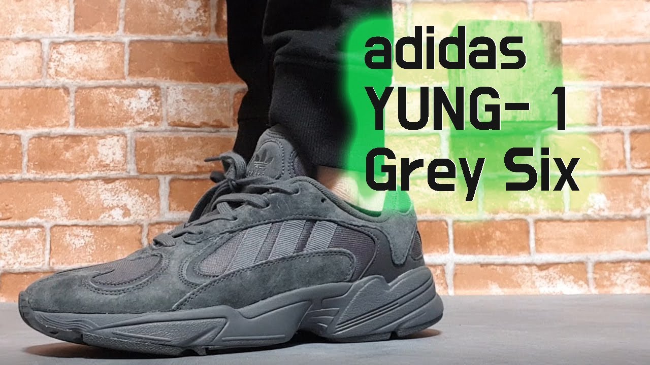 adidas YUNG-1 Grey Six unboxing/adidas YUNG1 on feet review YouTube