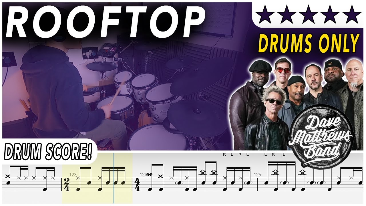 Rooftop (DRUMS ONLY) - Dave Matthews Band | DRUM SCORE Sheet Music | 