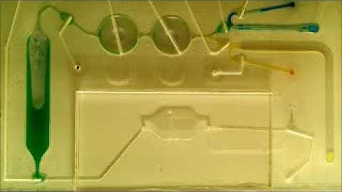 ALine Inc. Demonstration: Microfluidic metering mixing, debubbling and dispensing M2D2