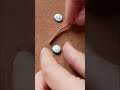 Making a pair of Turquoise Earrings  by hand #shorts