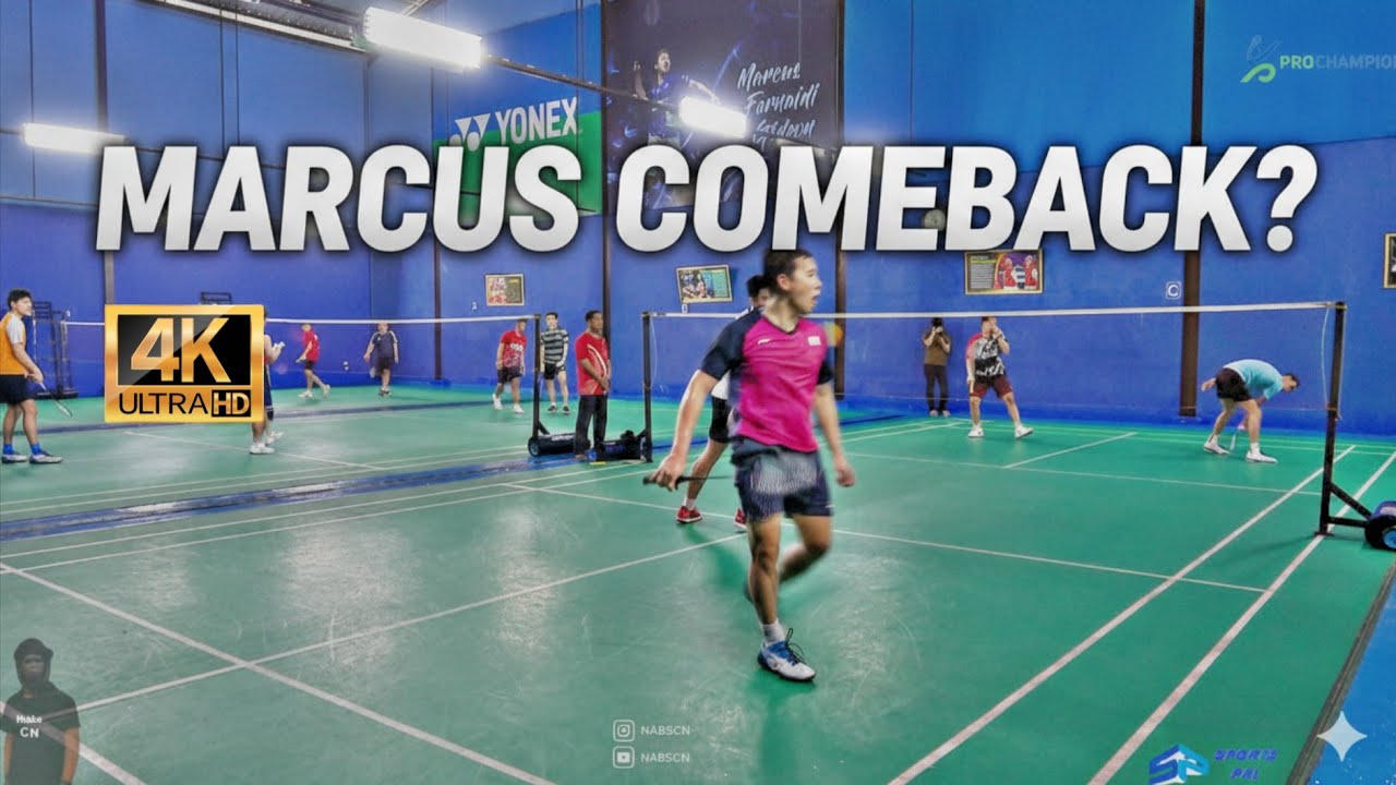 MARCUS GIDEON Ajak Anak Didiknya Lawan Ade Yusuf / Rizko di GIDEON BADMINTON HALL🔥