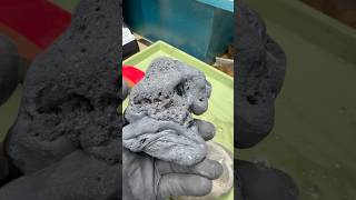 Cutting MKE Slag, OG post linked in comments #slag #lakemichigan #lapidary #rockhound