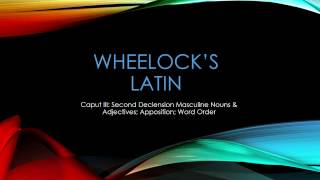 Chapter 3--Rutgers Latin 101 Online Chapter 3