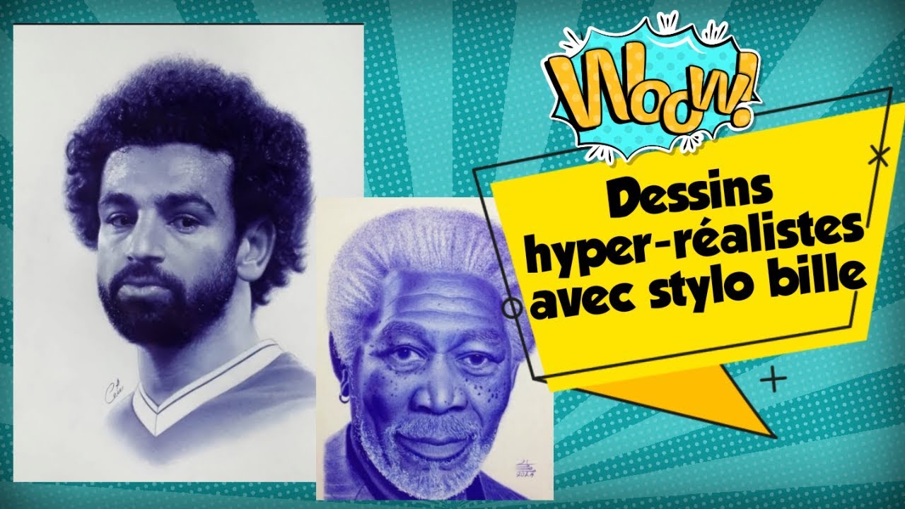 Dessins hyper-réalistes avec stylo bille- Bluffant