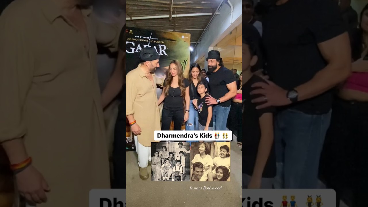 Dharmendra's kids at the Screening of Gadar 2