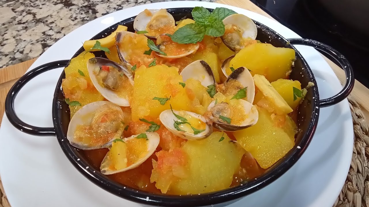 El guiso mas delicioso que he comido nunca, PATATAS GUISADAS CON ALMEJAS un espectáculo de sabor 😋