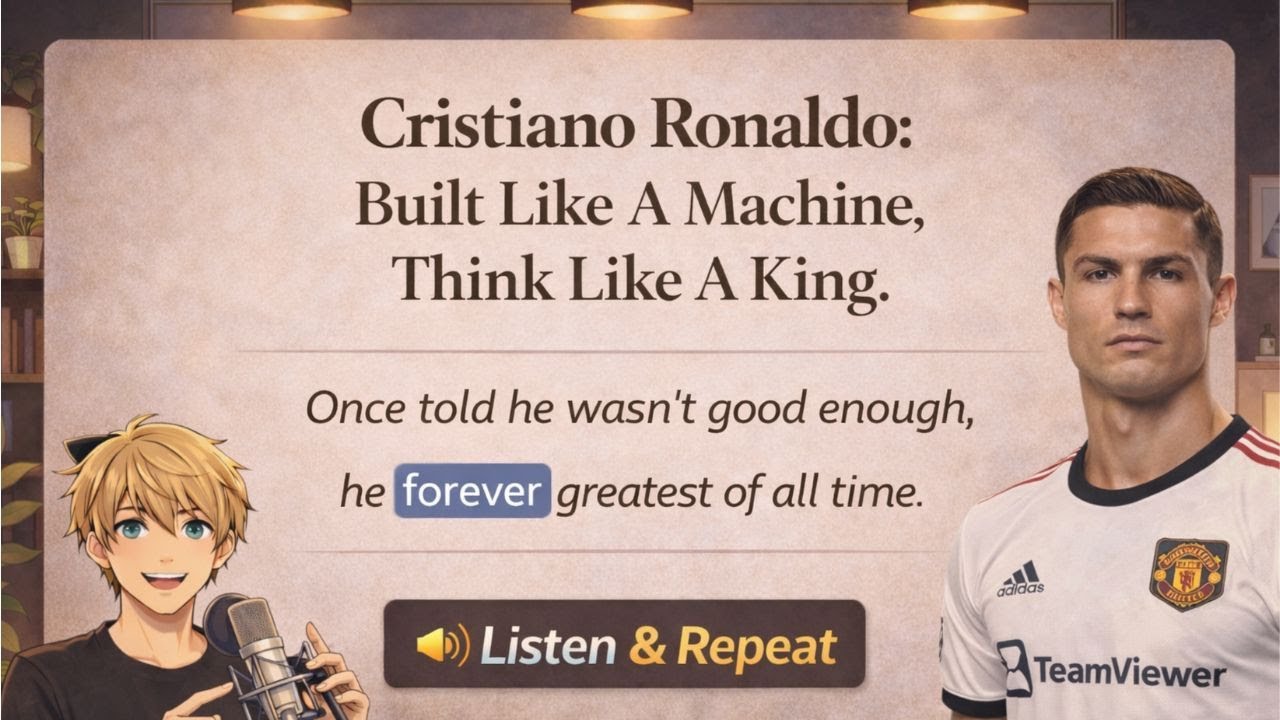 Ronaldo’s Discipline Lifestyle | What Made Him Different | Learn English Through Motivation Story