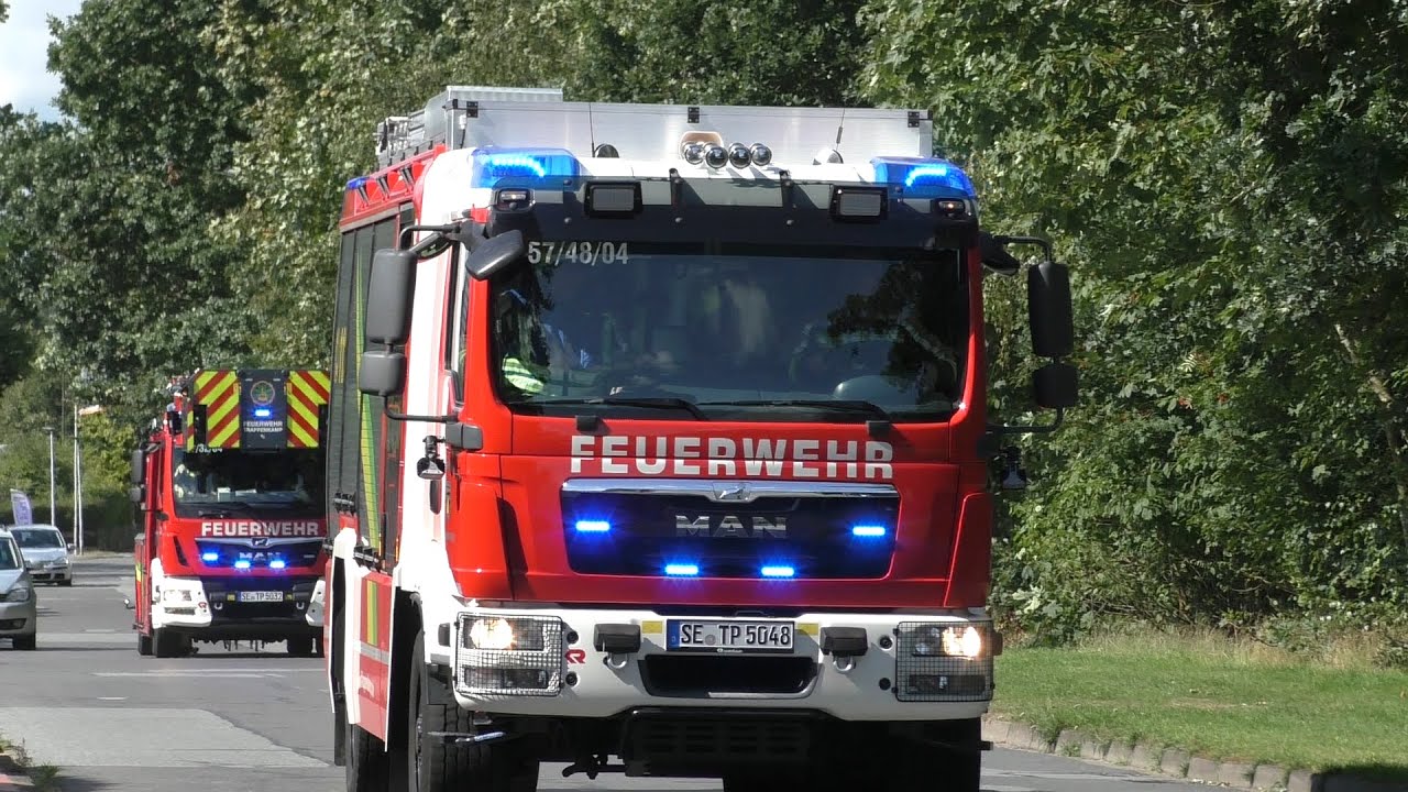[Amtswehrübung in Trappenkamp] Einsatzfahrten Feuerwehren Amt Bornhöved
