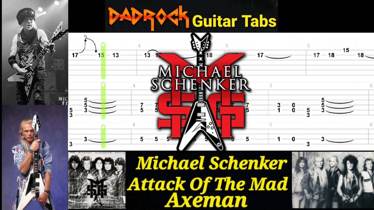 Attack Of The Mad Axeman - Michael Schenker - Guitar + Bass TABS Lesson