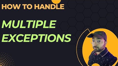 How to Handle Multiple Exceptions in Java