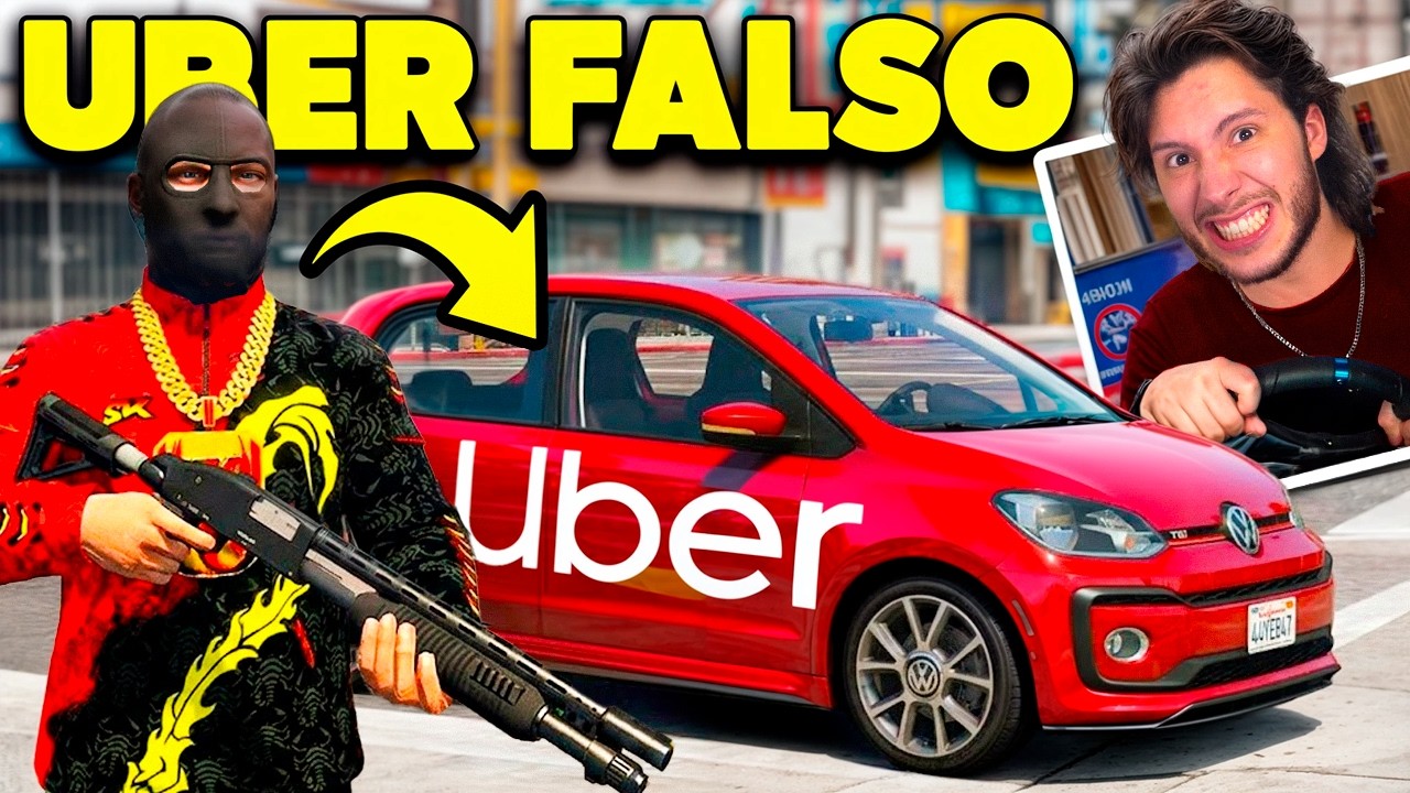 Virei UBER pra ROUBAR os PLAYERS no GTA 5 RP!