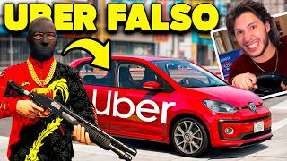 Virei UBER pra ROUBAR os PLAYERS no GTA 5 RP!