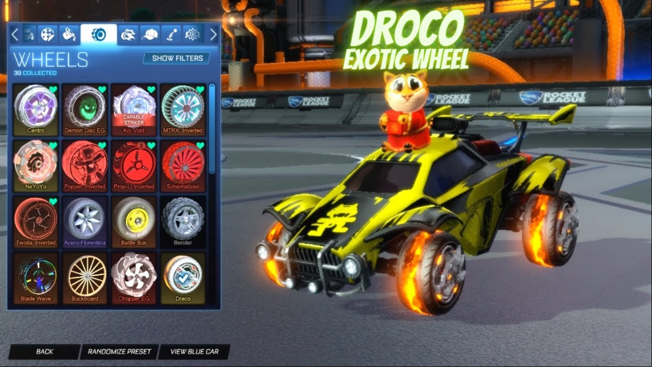 Rocket League Draco Exotic Wheels YouTube