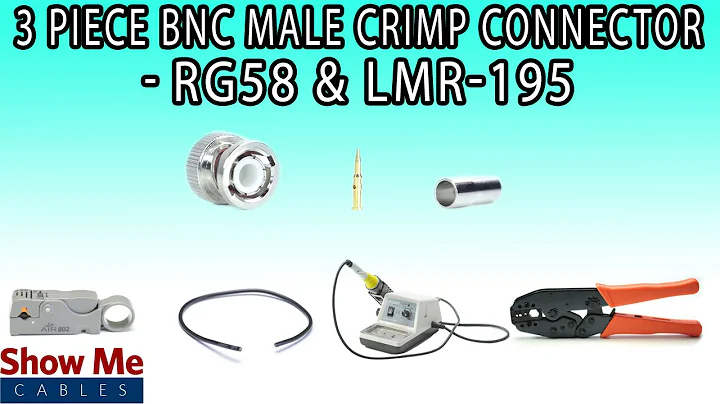 3 Piece BNC Male Crimp Connector For RG58 & LMR-195 - Perfect For DIY Installs!