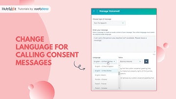 How to change language for calling consent messages