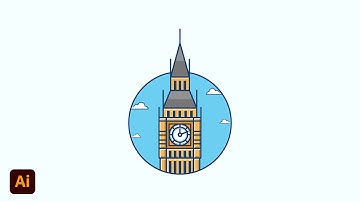 Big Ben Design In Adobe Illustrator cc 2022 | Tutorial