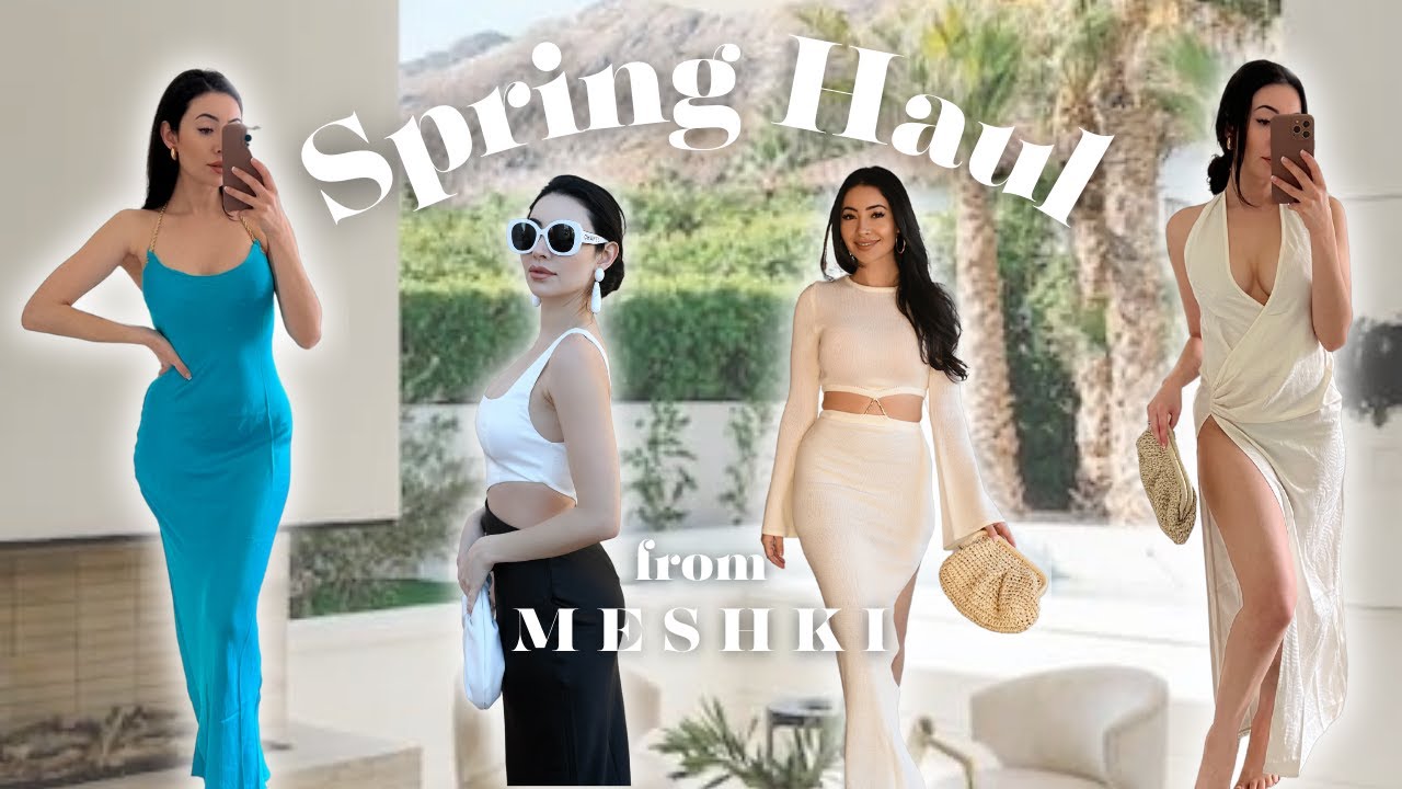 SPRING DRESSES 2023 TRY ON HAUL featuring MESHKI YouTube